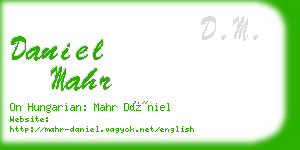 daniel mahr business card